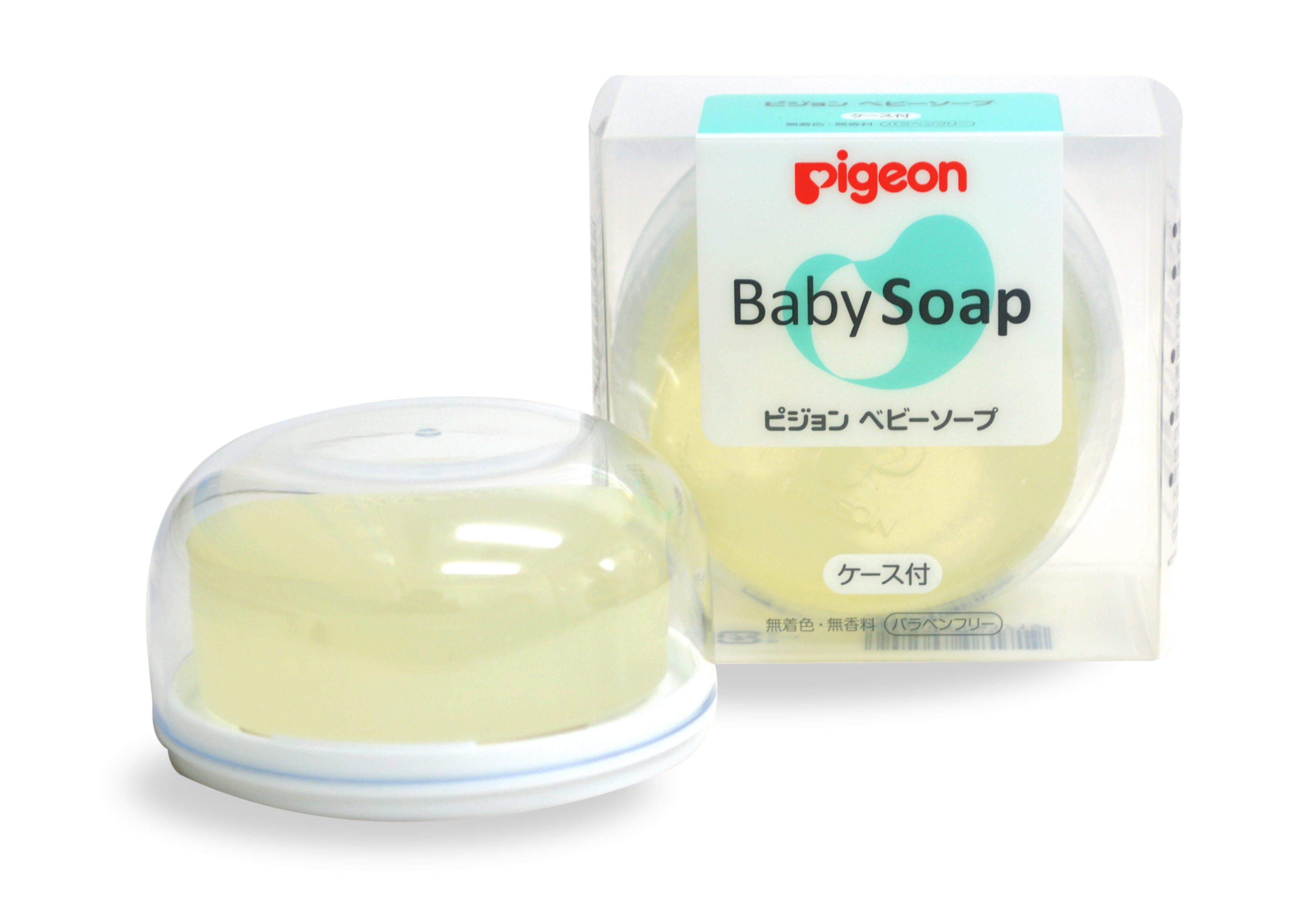 BABY TRANSPARENT SOAP W/CASE, 80G - Pigeon